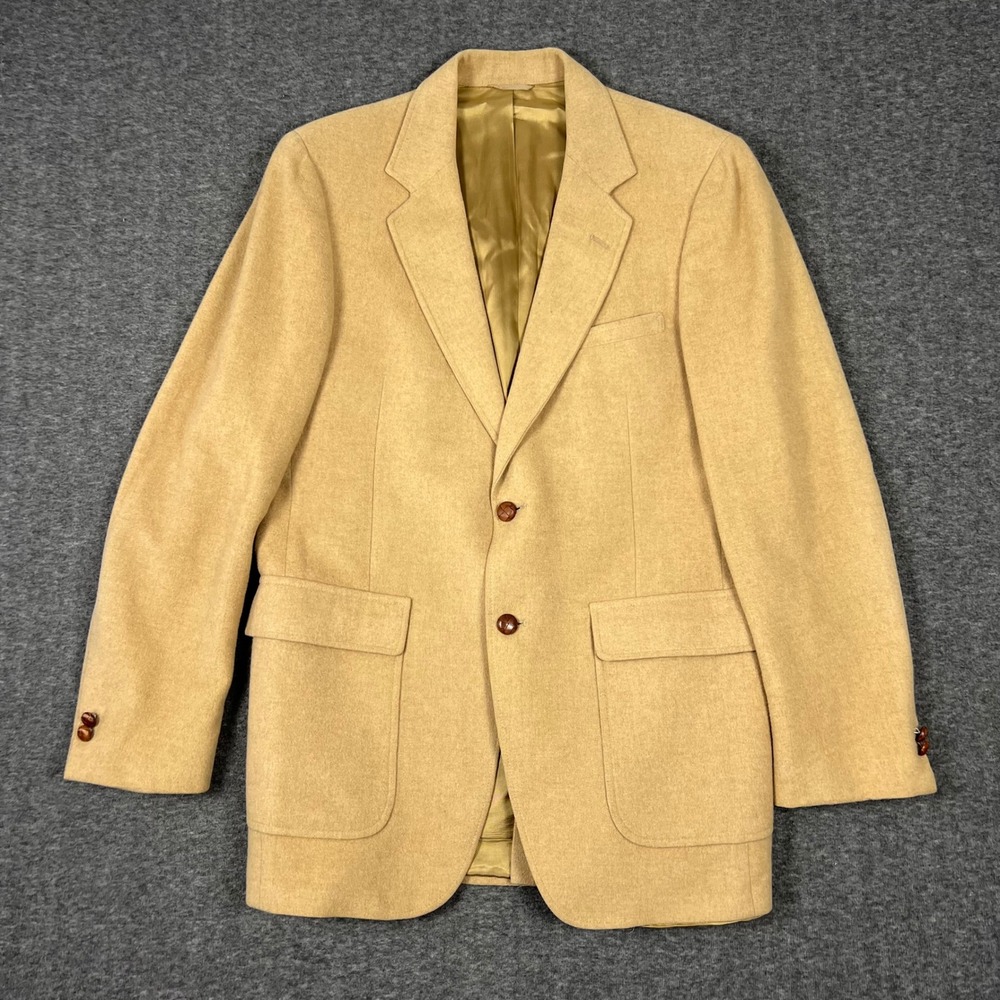 Vintage Novelli Mongolian Camel Hair Sport Coat Blazer Men's 41L Union Made USA